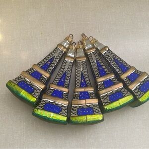 Christopher Radko Eiffel Tower Glass Christmas ornament lots of 5
